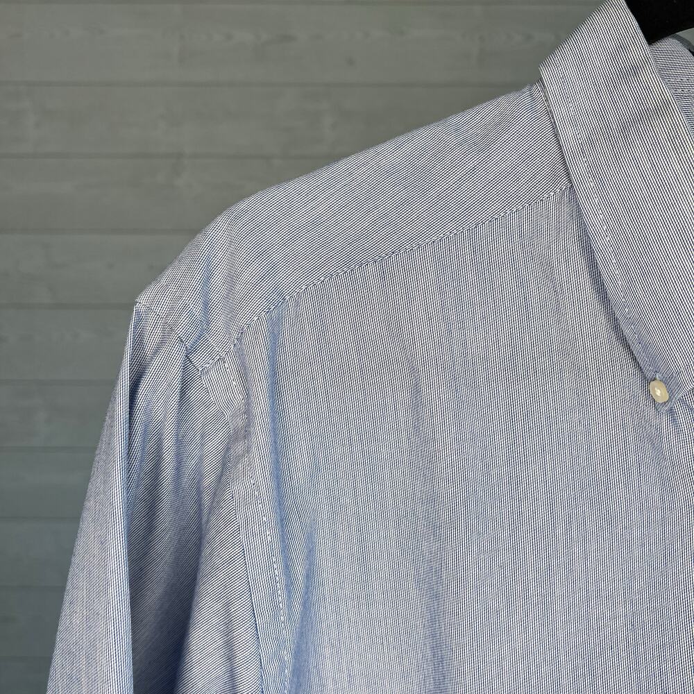 Chaps Light Blue Button Front Regular Fit Dress S… - image 3